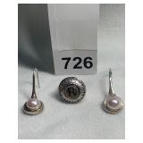 STERLING KAMELION SZ. 6 "R" RING W/ CZ. SURROUND,