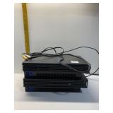 2 SONY PLAYSTATION 2 CONSOLES, 1 POWER CORD, ONE