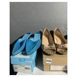 COLE HAAN SZ. 9 B NEW SNAKESKIN PRINT, AND OTHER