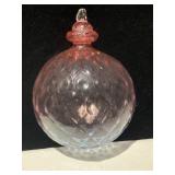 TWO KUGELS W/ HANGERS SIGNED BY BRIAN SUTHERLAND