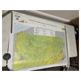 DCNR MAP, GEOLOGIC SHADED RELIEF MAP OF PA ETC.