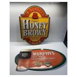 TIN HONEY BROWN LAGER AND MURPHYS IRISH STOUT