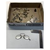 MENKE SQUARE, ANTIQUE GLASSES, CLOCK HANDS,