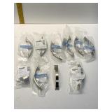 9 SATIN NICKLE DRAWER PULLS AND ONE KNOB