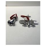 CHRISTMAS ORNAMENTS, PLANE AND RACE CAR