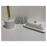 LE CREUSET CONDIMENT JAR WITH SEAL, BUTTER DISH