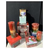 3 SCENTED CANDLES, SANTA, PARTY LITE CANDLE