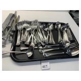 LYON STAINLESS FLATWARE 5 PC. PLACE SETTING PLUS