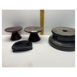 TWO SHOWER CURTAINS W/ HOOKS