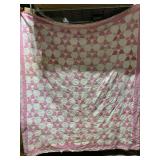 80X77 HAND STITCHED QUILT, REPAIRS NEEDED ON EDGE