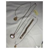 TURKEY 925 BRACELET, QUARTZ C L PENDANT WATCH,