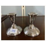 STERLING WEIGHTED CANDLE STICKS