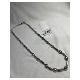 STERLING 36" LONG NECKLACE 2 SHAPE NR MAKER