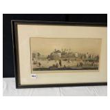 16" X 25" LITHOGRAPH "THE TOWER AND MINT"