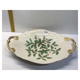 LENOX HOLLY LEAF DOUBLE HANDLED SERVING TRAY