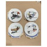 NORMAN ROCKWELL COLLECTORS PLATES IN OB, 4 TOTAL