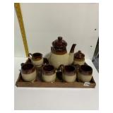 COFFEE SERVICE FOR 4, SUGAR/CREAMER, COFFEE POT