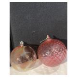 TWO GLASS VINTAGE ORNAMENTS