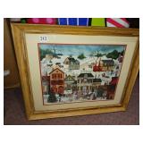 CHARLES WHITE FALL FRAMED PAINTING COUNTRY ROAD