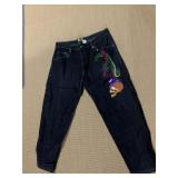 RISK JEANS CO. 40 X 32 EMBROIDERED