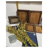 FAUX FORSYTHIA WITH DECORATIVE ROCKS, PICTURE