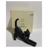 LENOX NIGHT WHISPER BLACK CAT FIGURINE