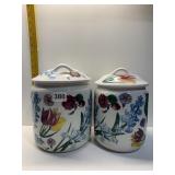 BERNARDA PORTUGAL PORCELAIN CANISTERS WITH LIDS