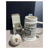 STEELER MUG JAN. 13, 1975, AND PIRATES RADIO IN