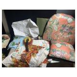 CUSHION, TABLE CLOTHES, PLACEMATS
