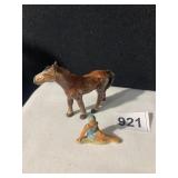 CAST IRON HORSE, GIRL W/ BATHING SUIT AND CAP