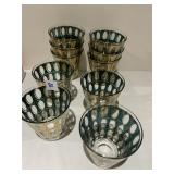 GREEN GLASSES W/ GOLD ACCENT