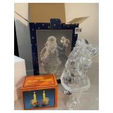 SANTA IN BOX & TURKEY CANDLE HOLDERS