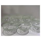 10 FROSTED PEDESTAL DISHES