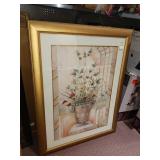 37.5 X 37 FRAMED FLORAL PICTURE