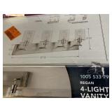 4 LIGHT VANITY FIXTURE BRUSHED NICKEL FINISH