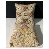 NEEDLE POINT PILLOW AND CROSS STITCH PILLOW
