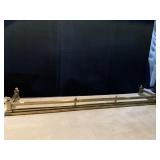BRASS FIREPLACE FENDER 75" X 15" - WEIGHTS 20