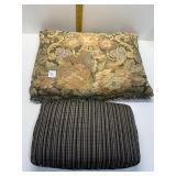 ACCENT PILLOW W/ BRASS THREAD EDGE TRIM DOWN