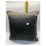 BLACK GOLD SILVER ACCENT PILLOW