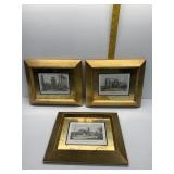 9 X 12 ORIGINAL OLD ENGRAVING HAND COLORED