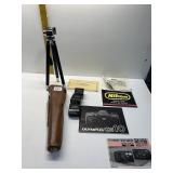 MINORI TRIPOD WITH CASE, OLYMPUS OM10 MANUAL