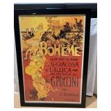 LA BOHEME FRAMED POSTER, 1995, SIGNED