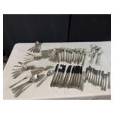 BEAUTIFUL SET PLATED FLATWARE FOR 10 PLUS W/