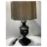 MARBLE BASE LAMP W/ NEW SHADE