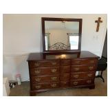 PENNSYLVANIA HOUSE DRESSER WITH MIRROR, 8 DRAWER,
