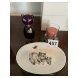 KATY PERRY PERFUME, CAT CANDLE HOLDER, SOAP DISH