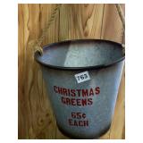 CHRISTMAS GREEN BUCKET
