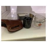 RUGAR 44 MAG CYLINDER AND SHOT GLASS AND HOLSTER