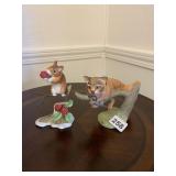 LENOX WHITE FOOTED MOUSE & FRANKLIN MINT CAT