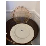 LENOX FRUITS OF LIFE PLATE, DEPRESSION PINK